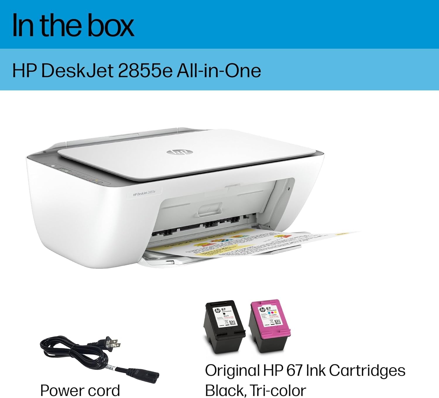Deskjet 2855E Wireless All-In-One Color Inkjet Printer, Scanner, Copier