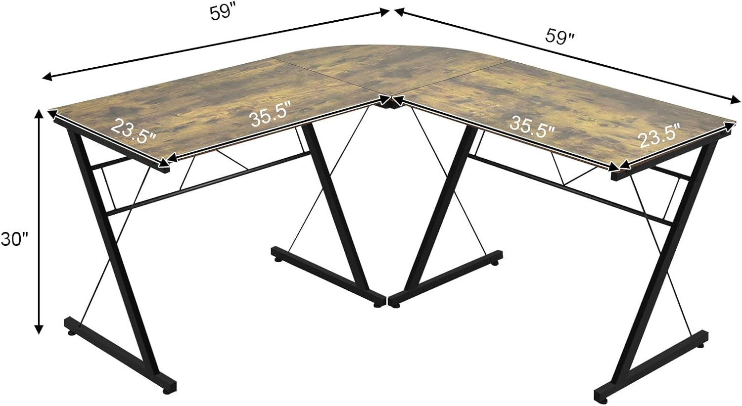 L-Shaped Corner Desk Workstation