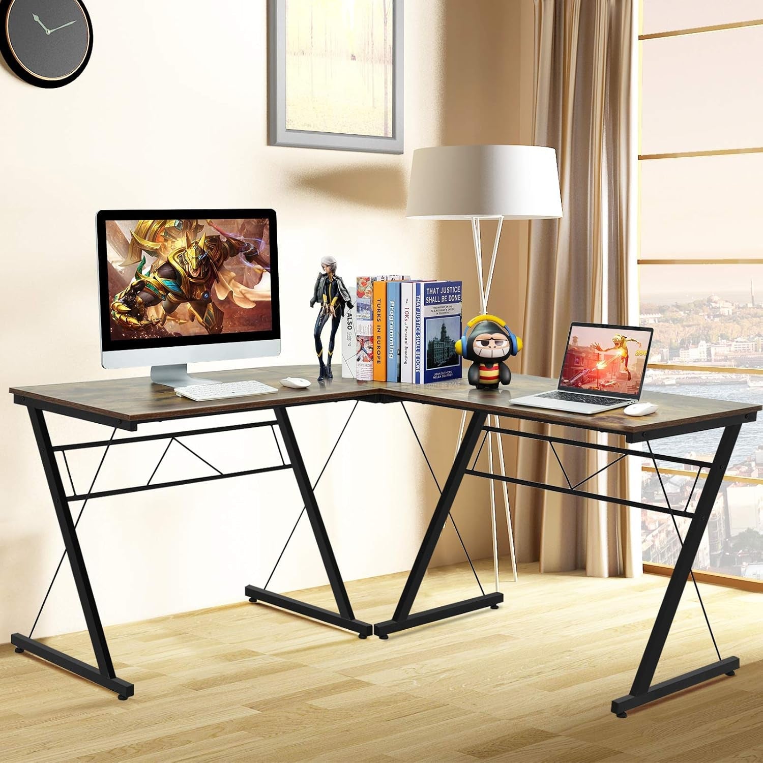L-Shaped Corner Desk Workstation