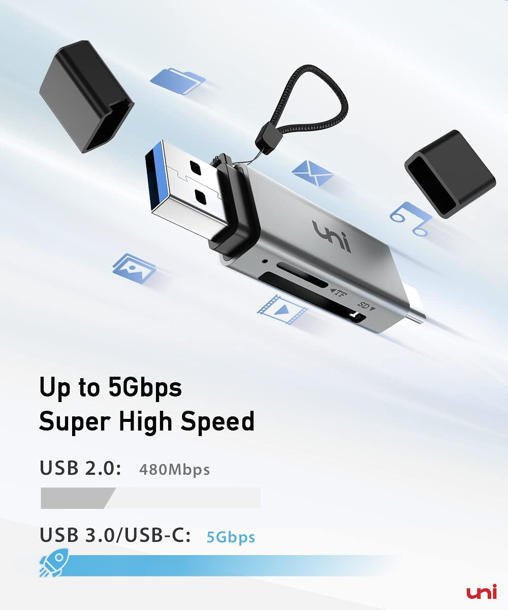 High-Speed SD Card Reader & USB C to Micro SD Card Hub