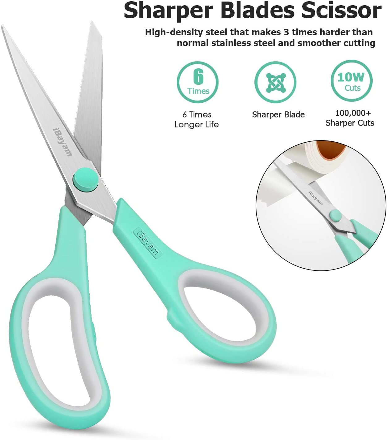 Ultra-Sharp 8" All Purpose Scissors (3-Pack)