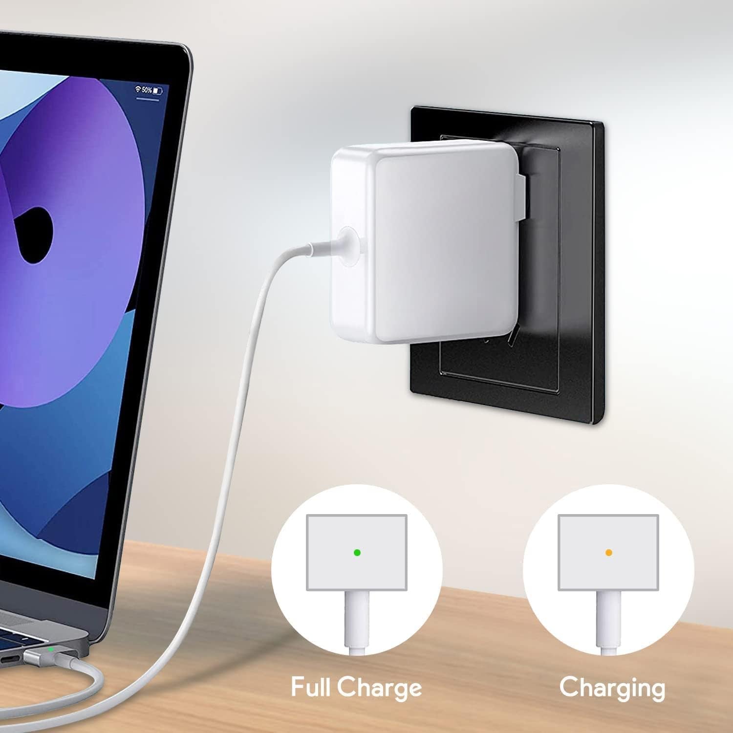 60W T-Tip Magnetic Charger for Macbook Air