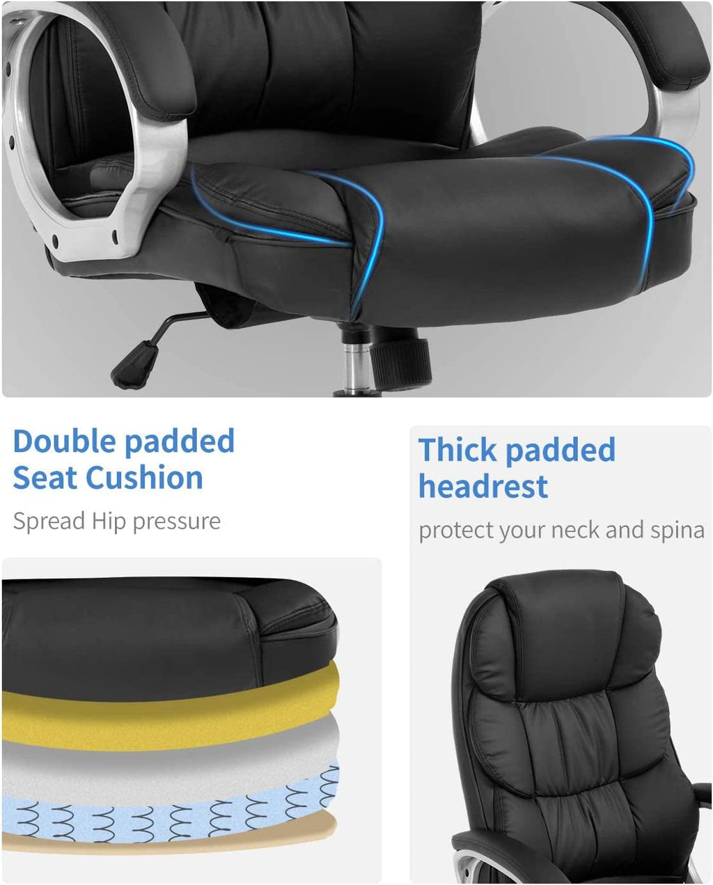 High-Back Office Chair w/Lumbar Support