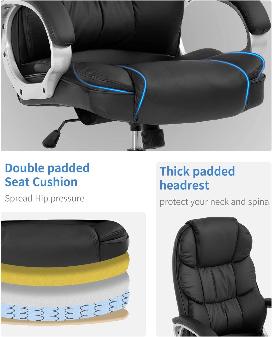 High-Back Office Chair w/Lumbar Support