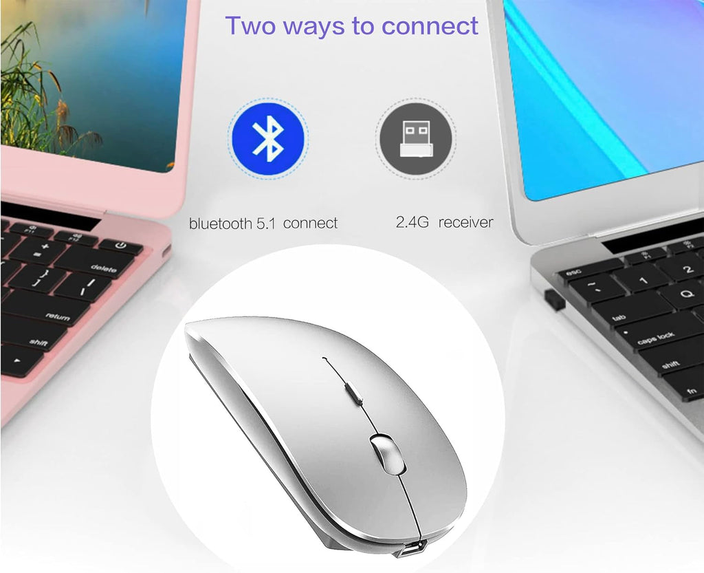 Bluetooth Dual-Mode Wireless Mouse for Mac or PC