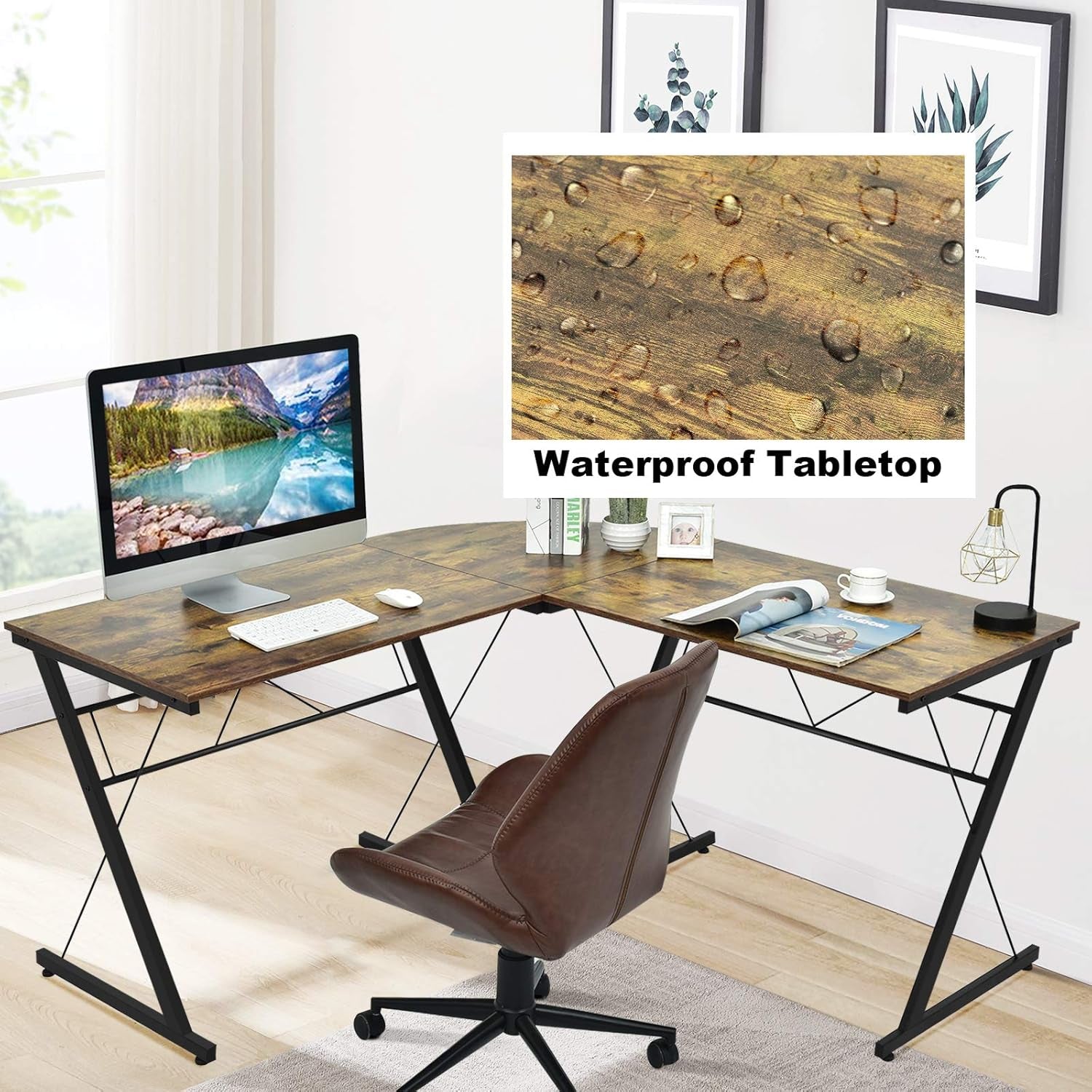 L-Shaped Corner Desk Workstation