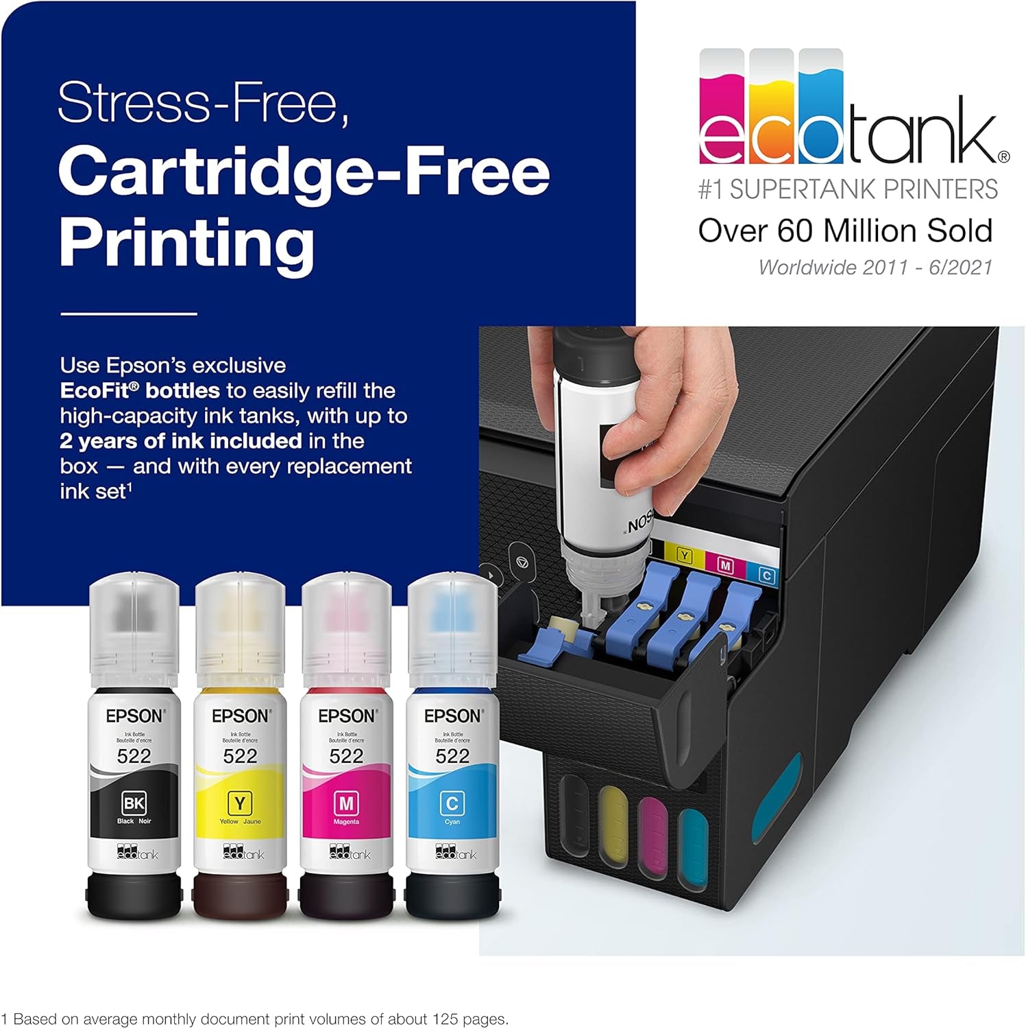 Ecotank ET-2800 Wireless Cartridge-Free Printer w/Scan & Copy