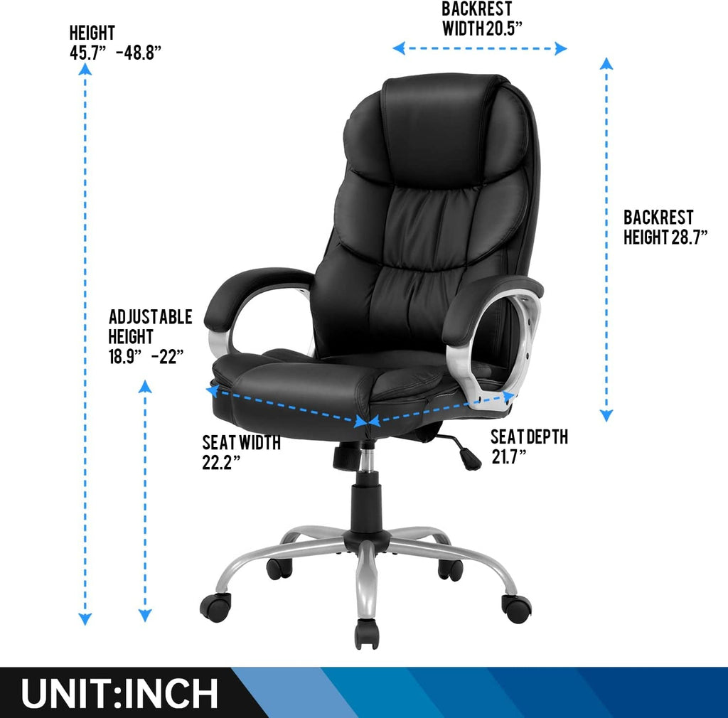 High-Back Office Chair w/Lumbar Support