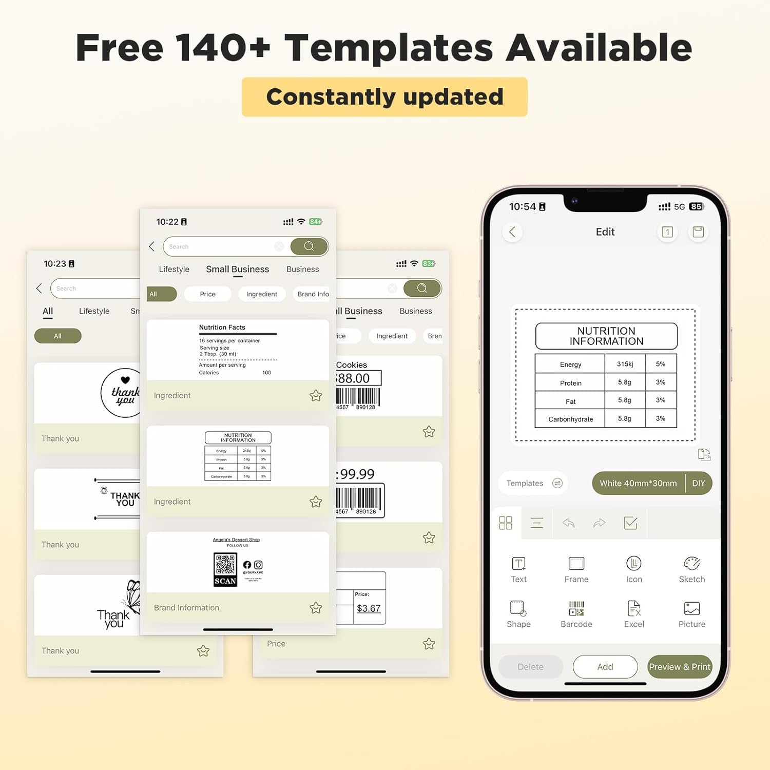 T50M Pro Bluetooth Label Maker Machine with Tape