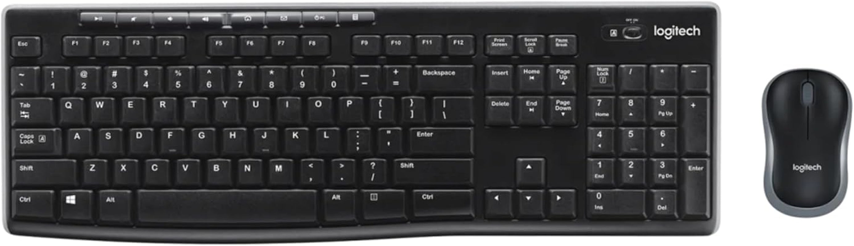 MK270 Wireless Keyboard and Mouse Combo for PC