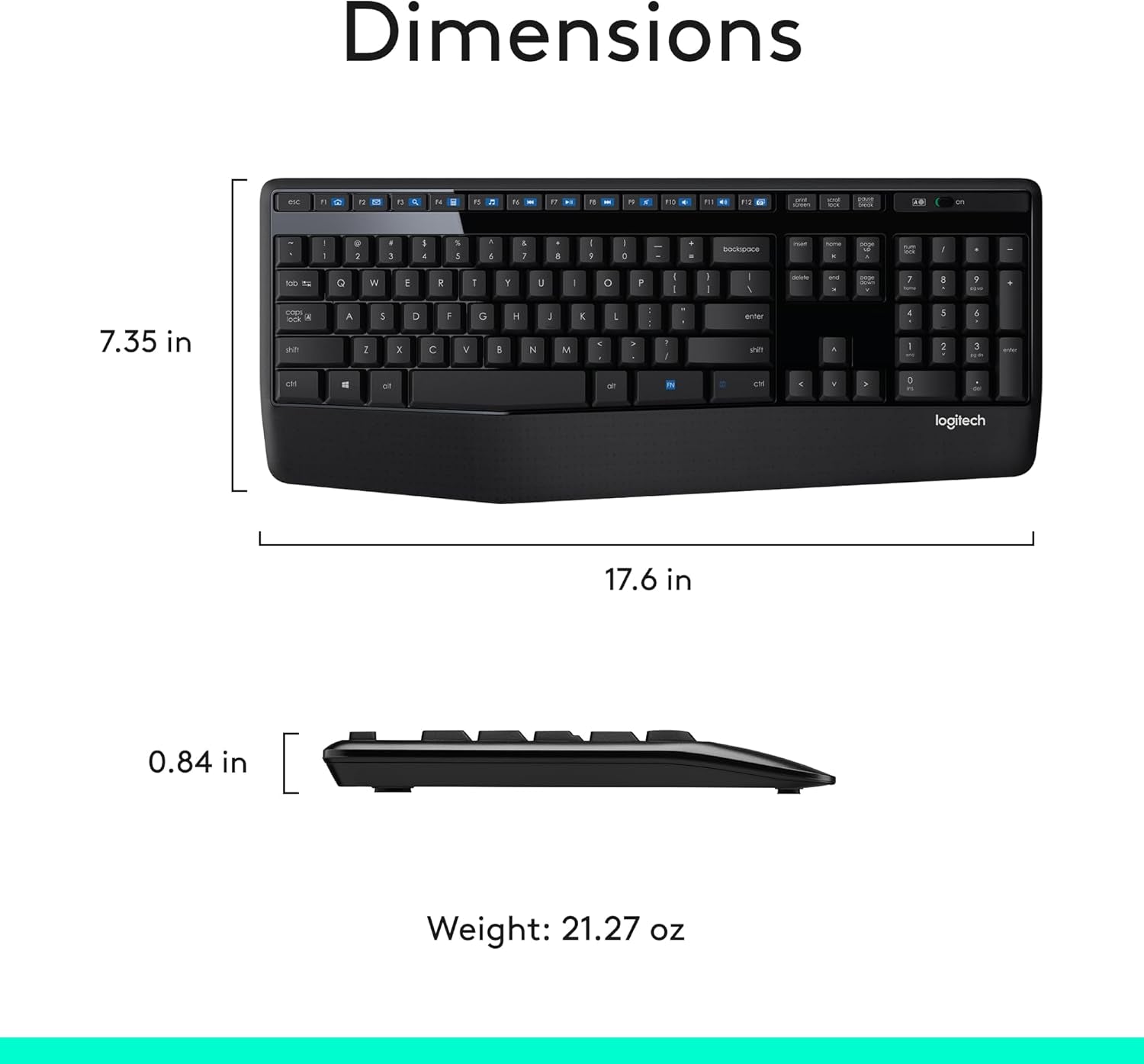 Logitech MK345 Wireless Keyboard & Mouse Combo w/Palm Rest