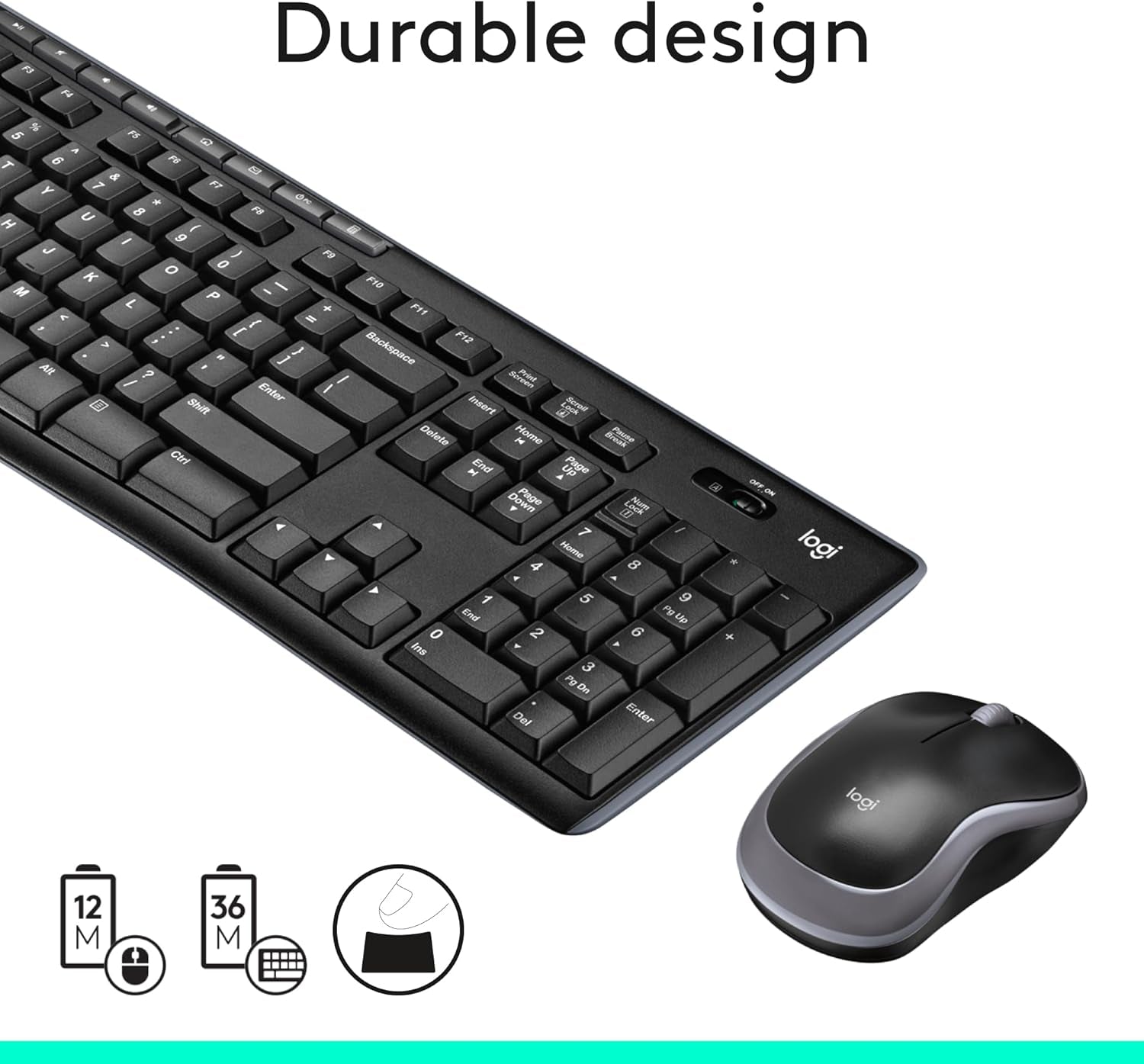 MK270 Wireless Keyboard and Mouse Combo for PC