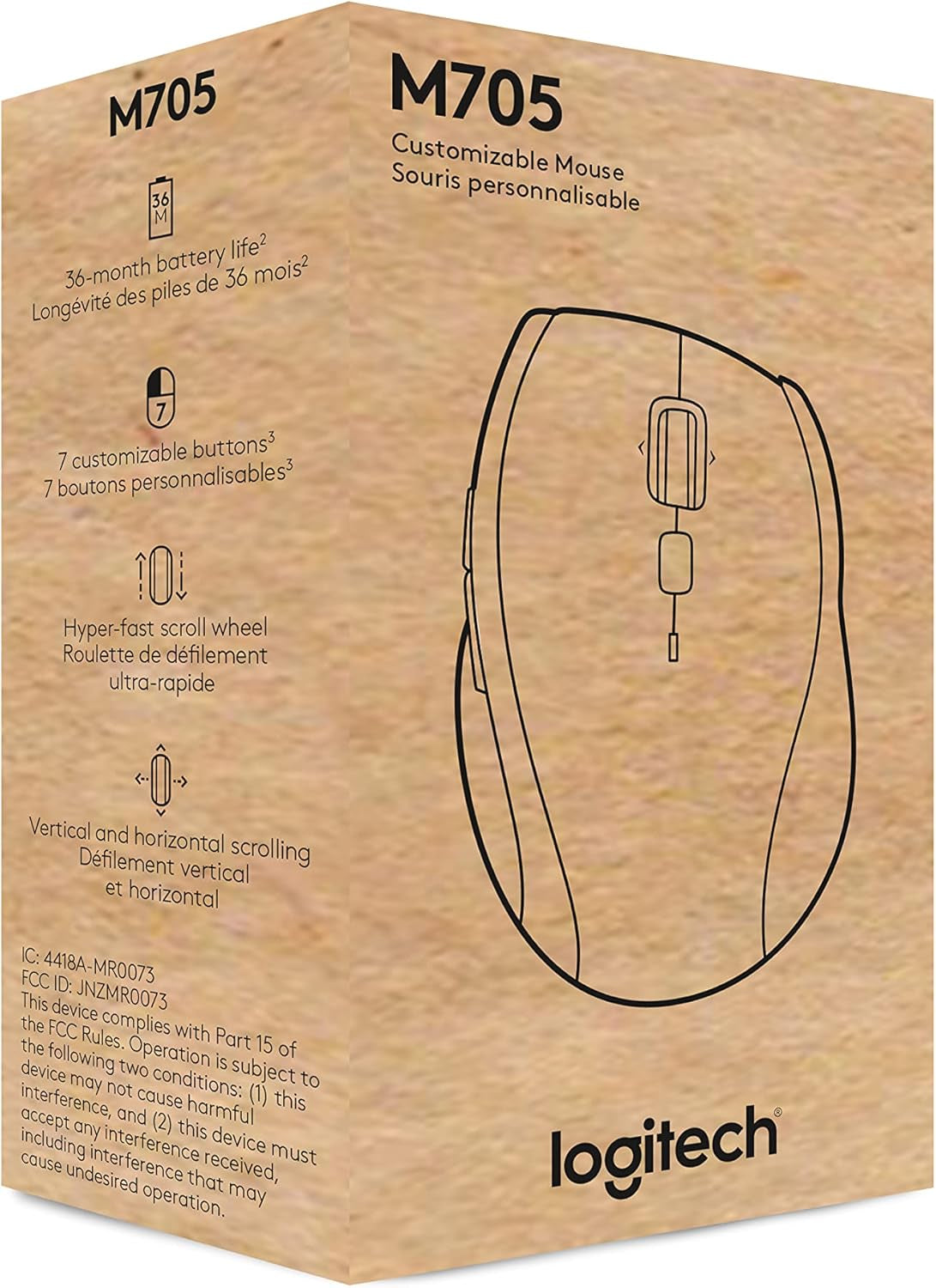 M705 Marathon Wireless Mouse w/Unifying Receiver