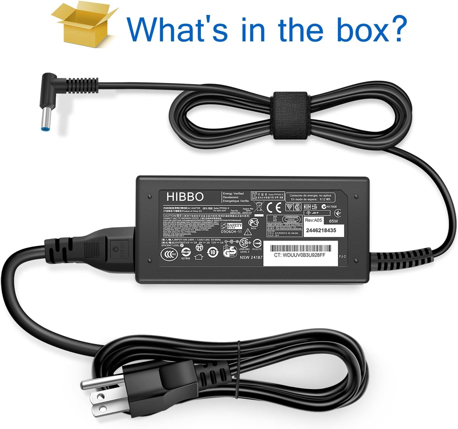 65W Charger for HP Laptops