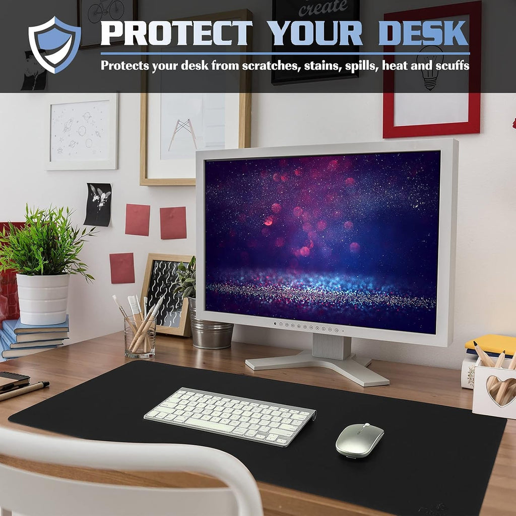 Non-Slip Leather & Suede Desk Mat