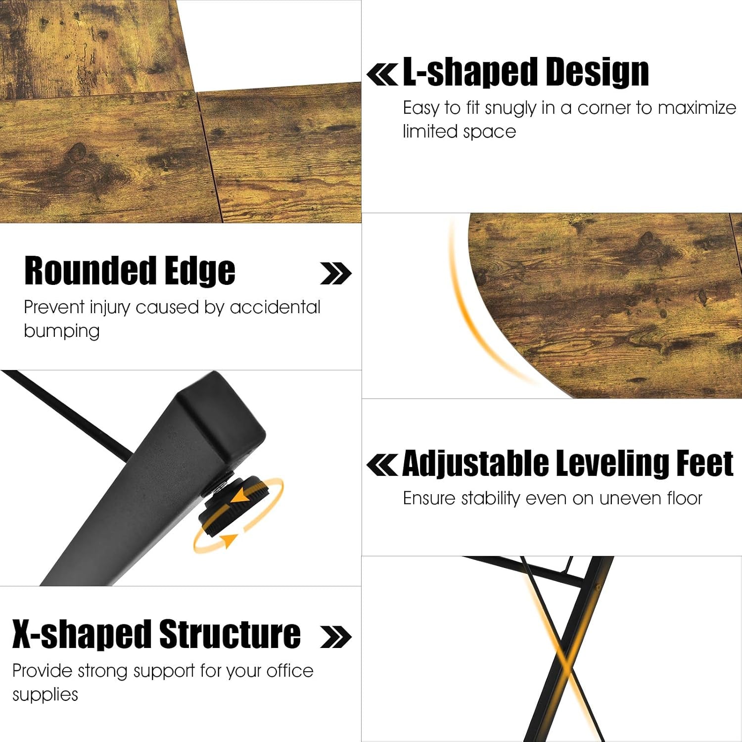 L-Shaped Corner Desk Workstation