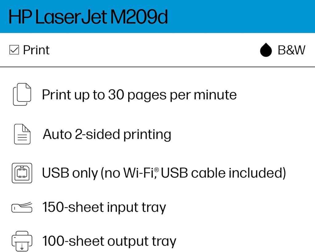 Laserjet M209D Automatic Duplex Laser Printer