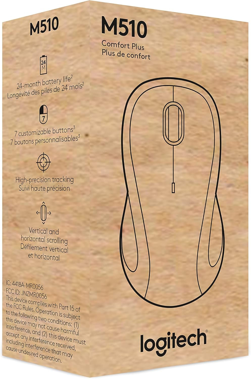 M510 Wireless Mouse for PC with Unifying Receiver