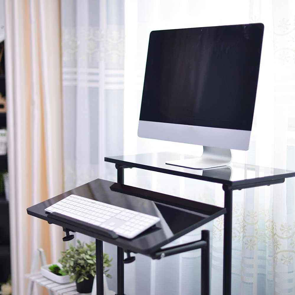Adjustable Mobile Sit & Stand Desk Workstation