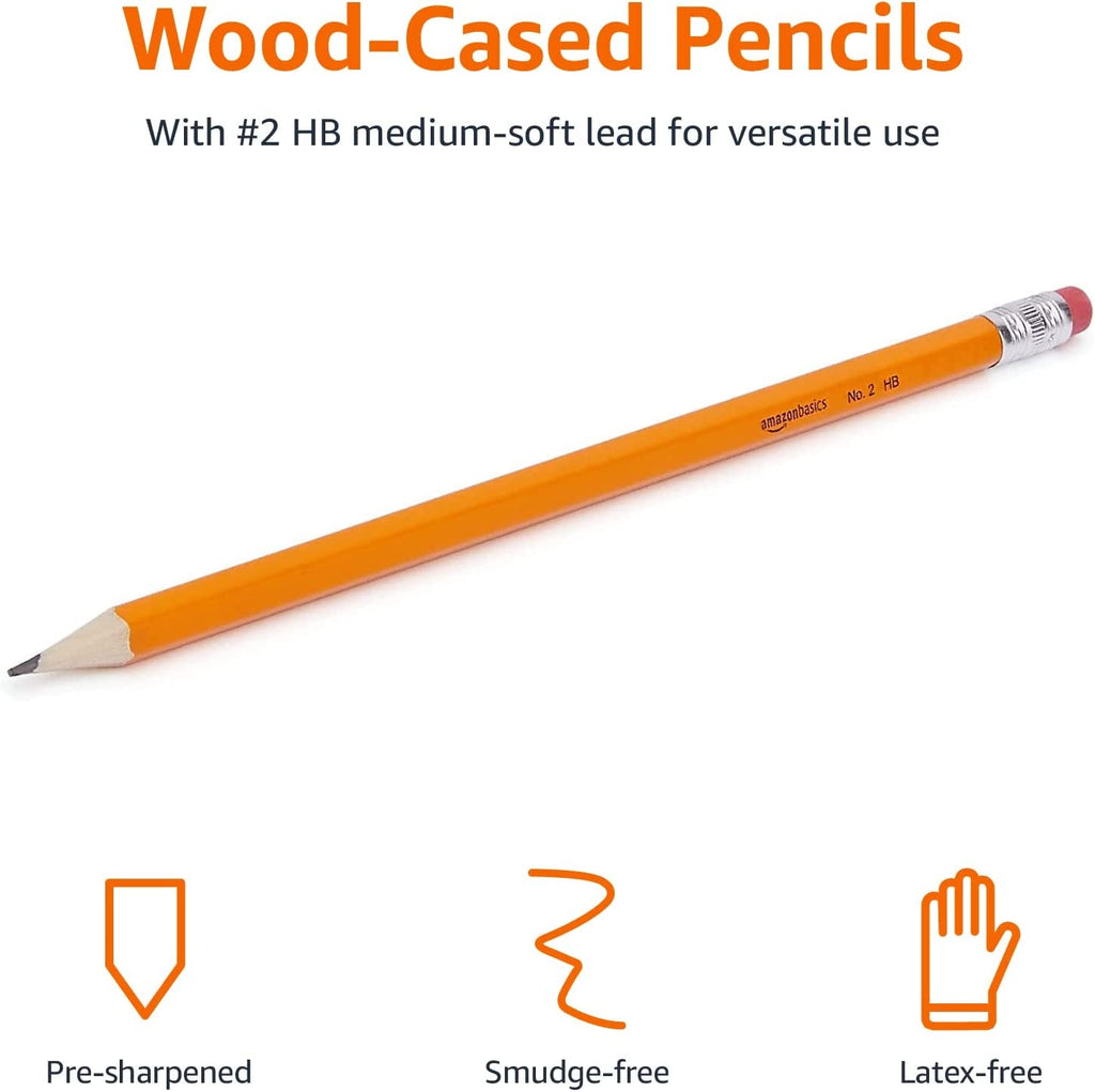 Presharpened 30-Pack Woodcased #2 Pencils with Erasers