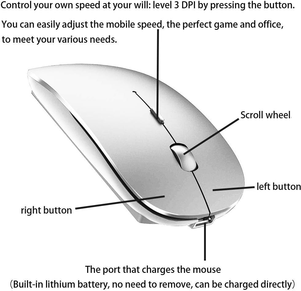 Bluetooth Dual-Mode Wireless Mouse for Mac or PC