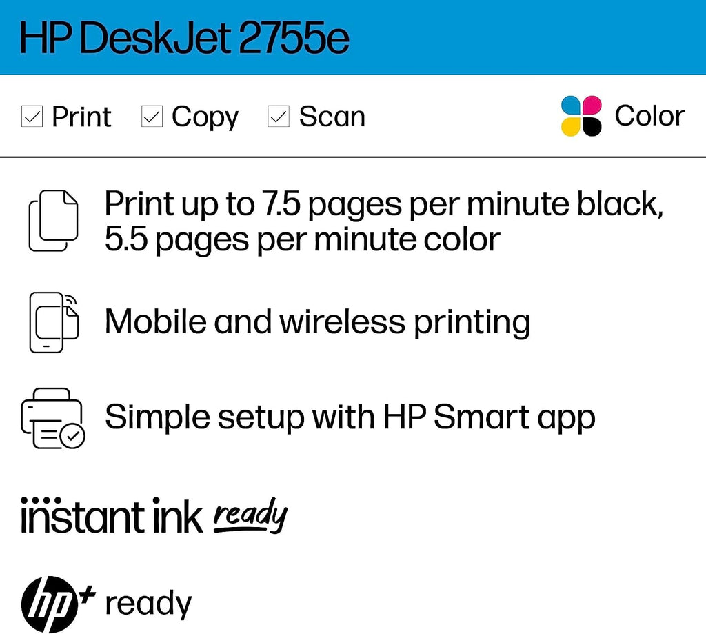 Deskjet 2755E Wireless Color Inkjet-Printer