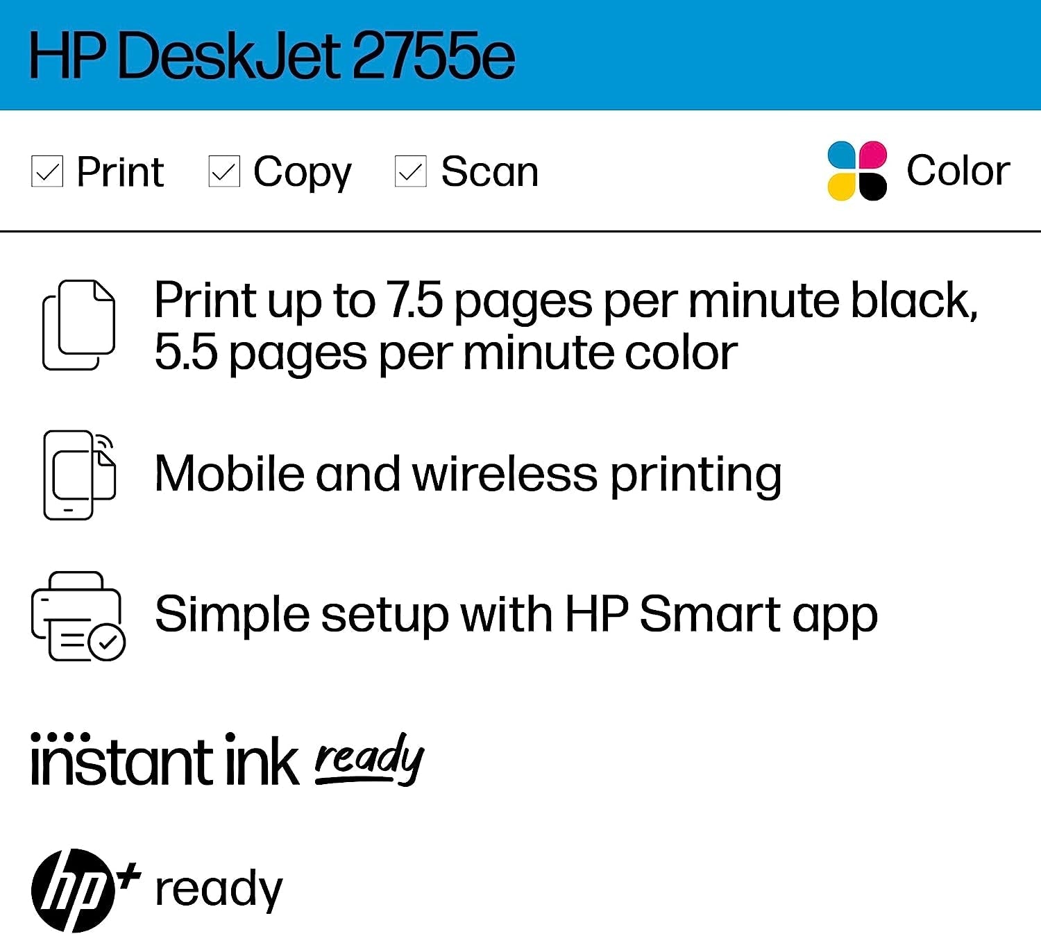 Deskjet 2755E Wireless Color Inkjet-Printer