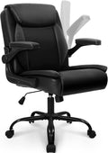 Ergonomic Leather Adjustable Mid-Back Chair