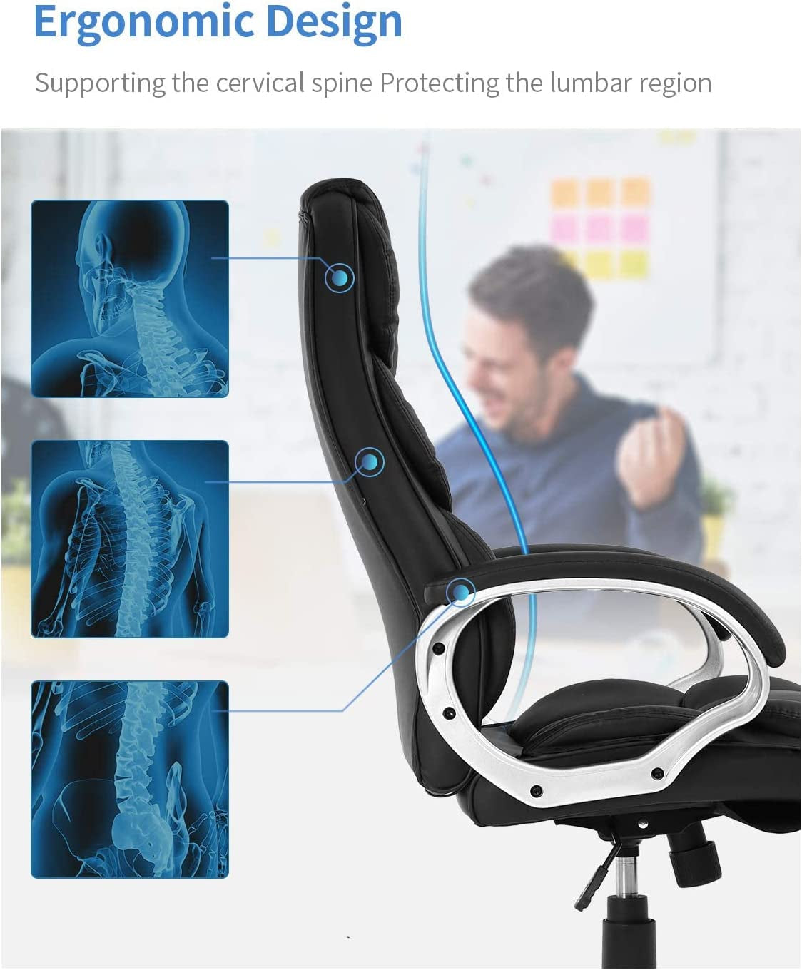 High-Back Office Chair w/Lumbar Support