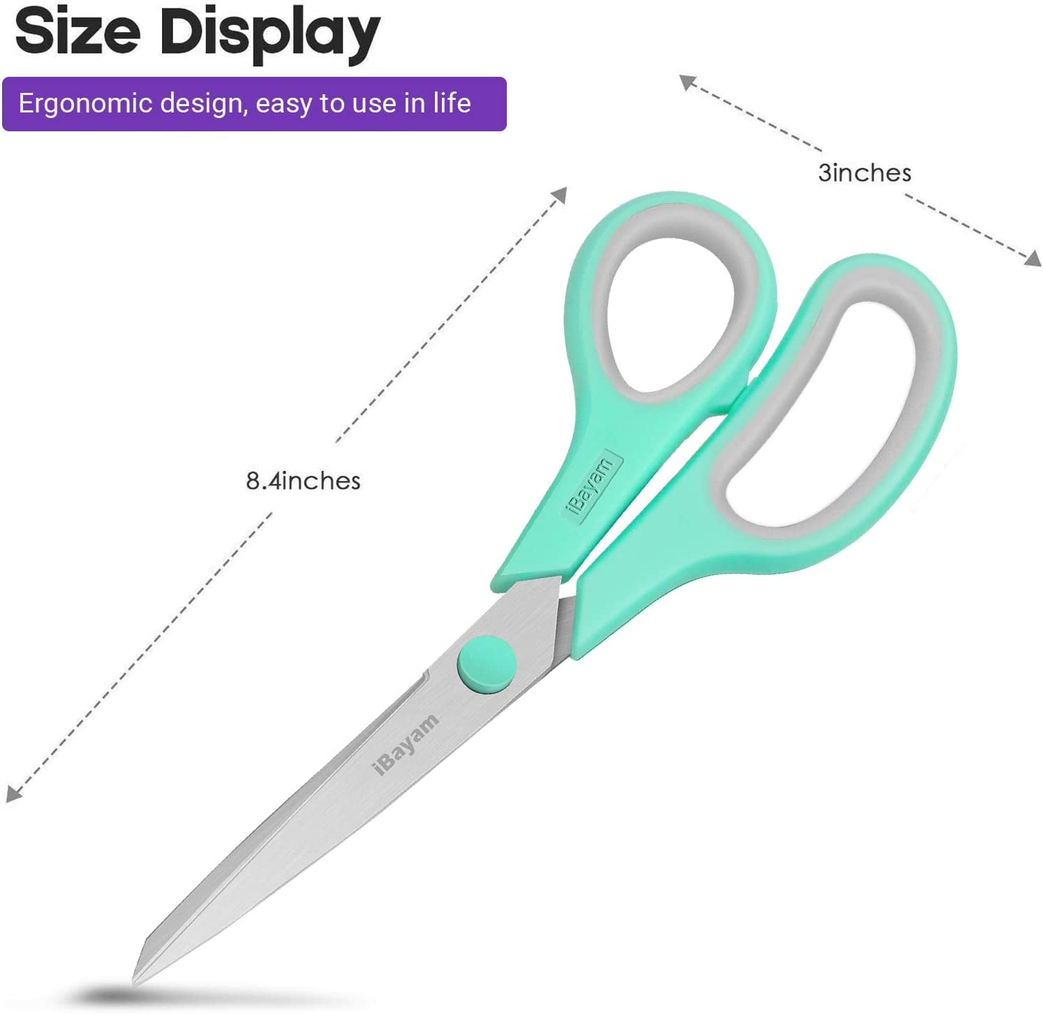 Ultra-Sharp 8" All Purpose Scissors (3-Pack)