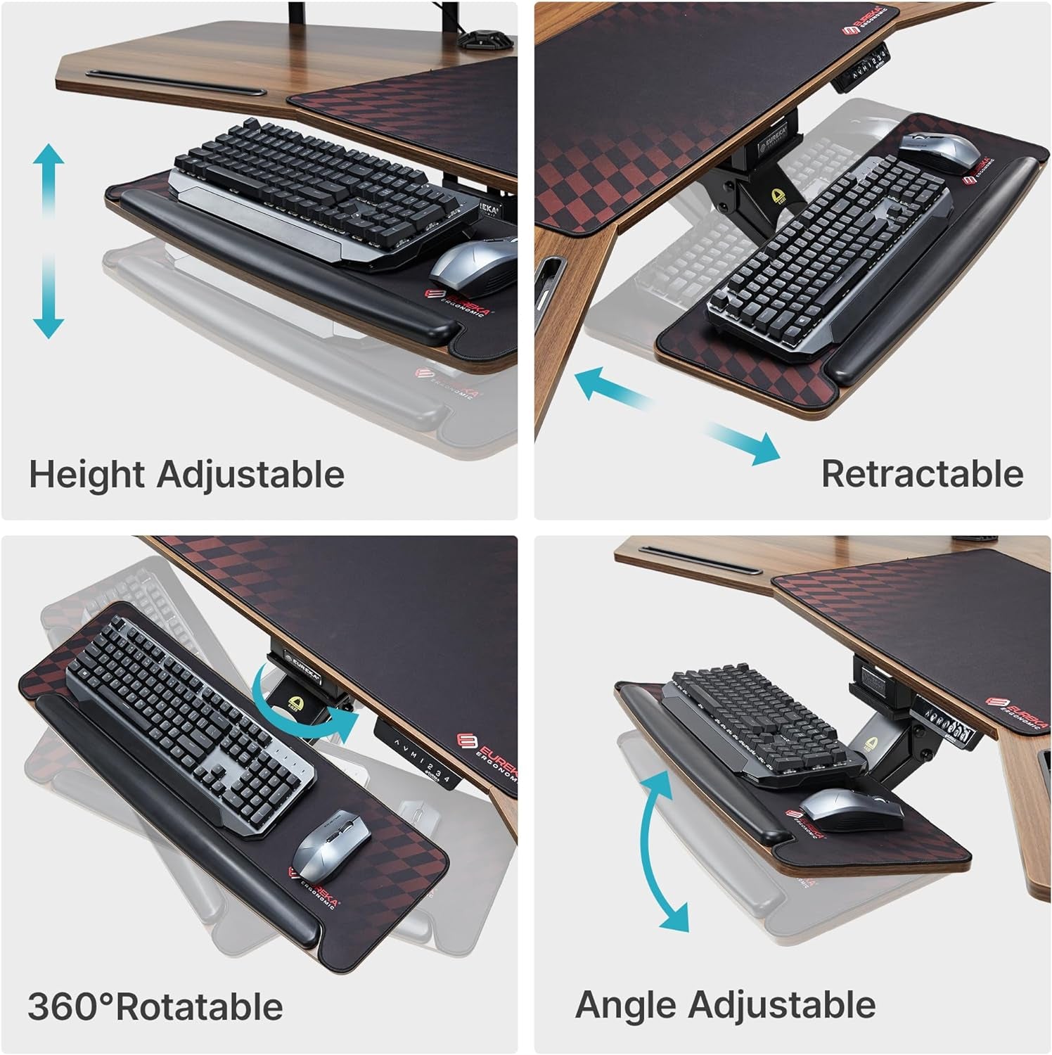 72" Standing Electric Adjustable Height Desk w/Tray