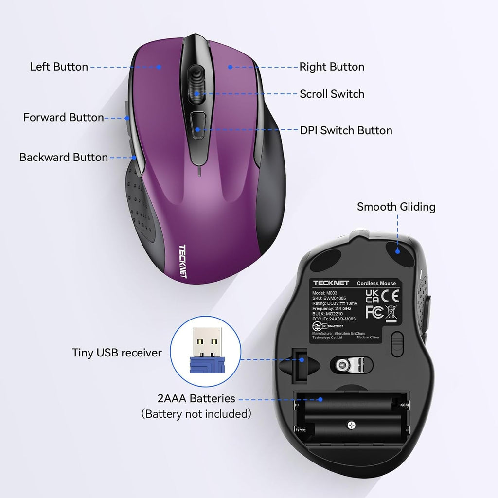 2600 DPI Ergonomic Wireless Mouse