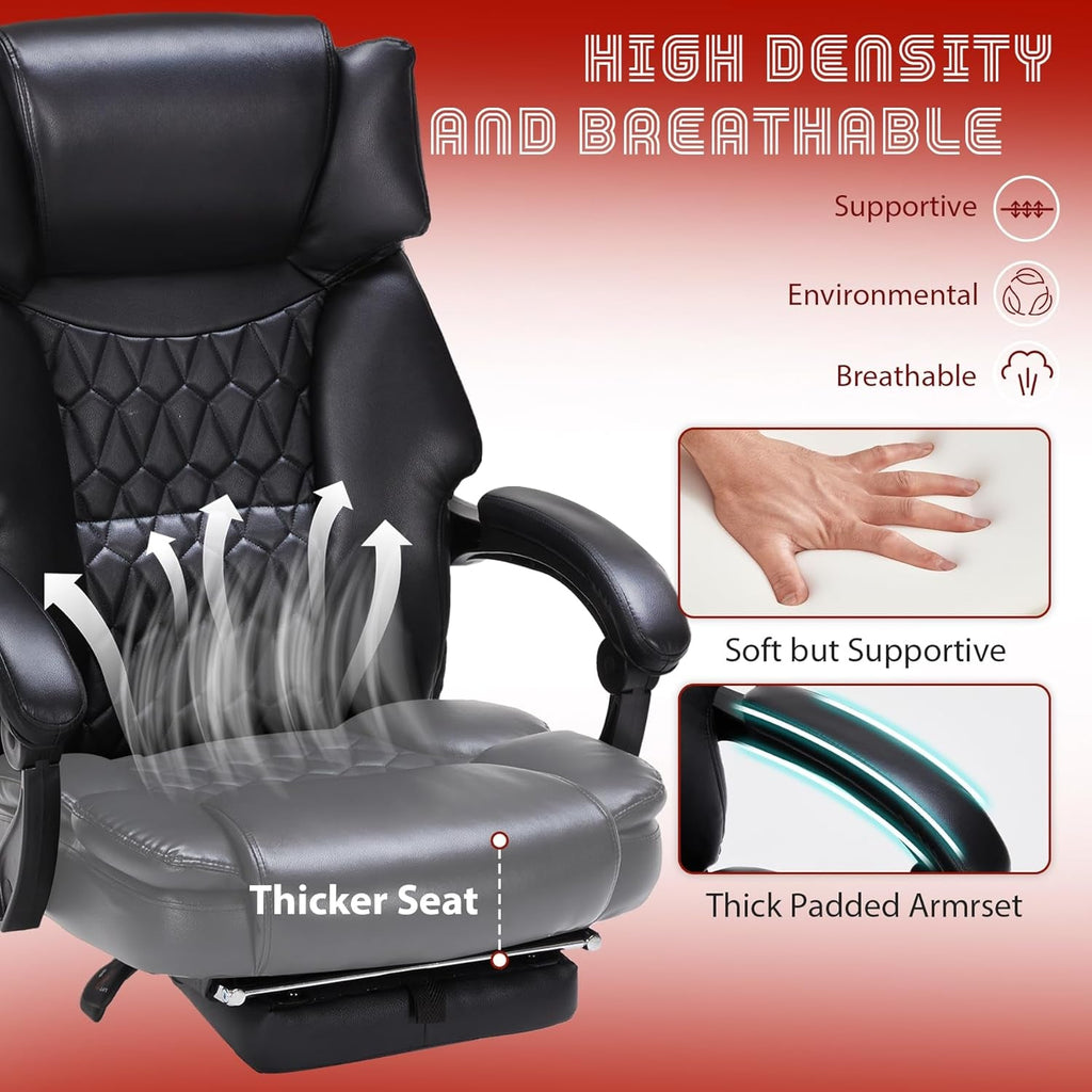 6-Point Massage Chair w/Footrest, Vibration & Heat