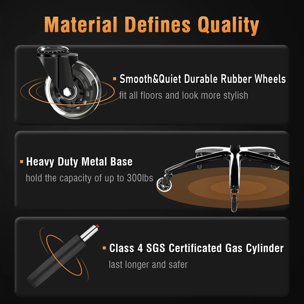 Adjustable High-Back Chair w/Flip Arms & Lumbar