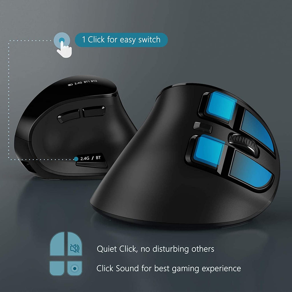 Rechargeable Ergonomic Wireless Vertical Mouse