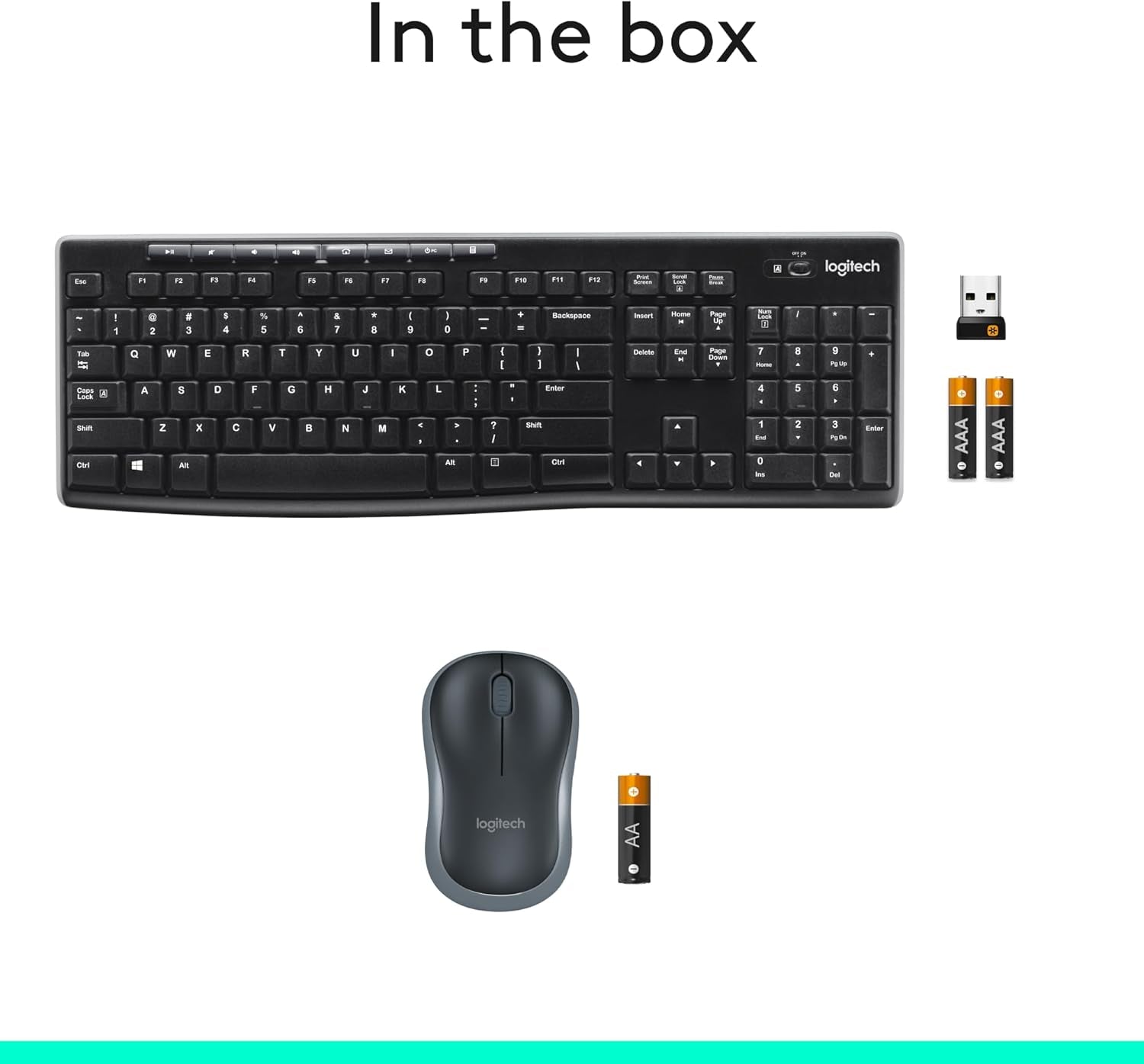MK270 Wireless Keyboard and Mouse Combo for PC
