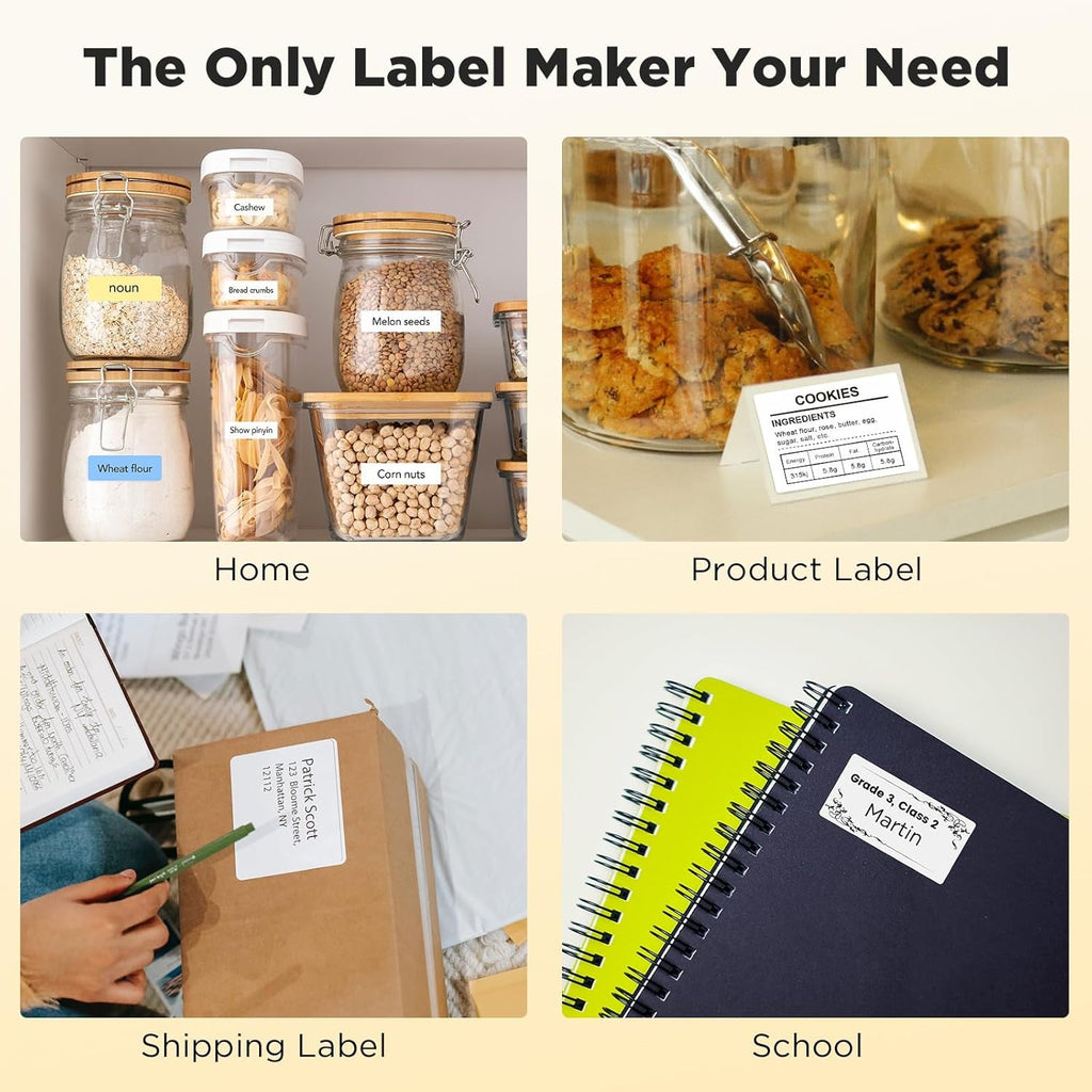 T50M Pro Bluetooth Label Maker Machine with Tape