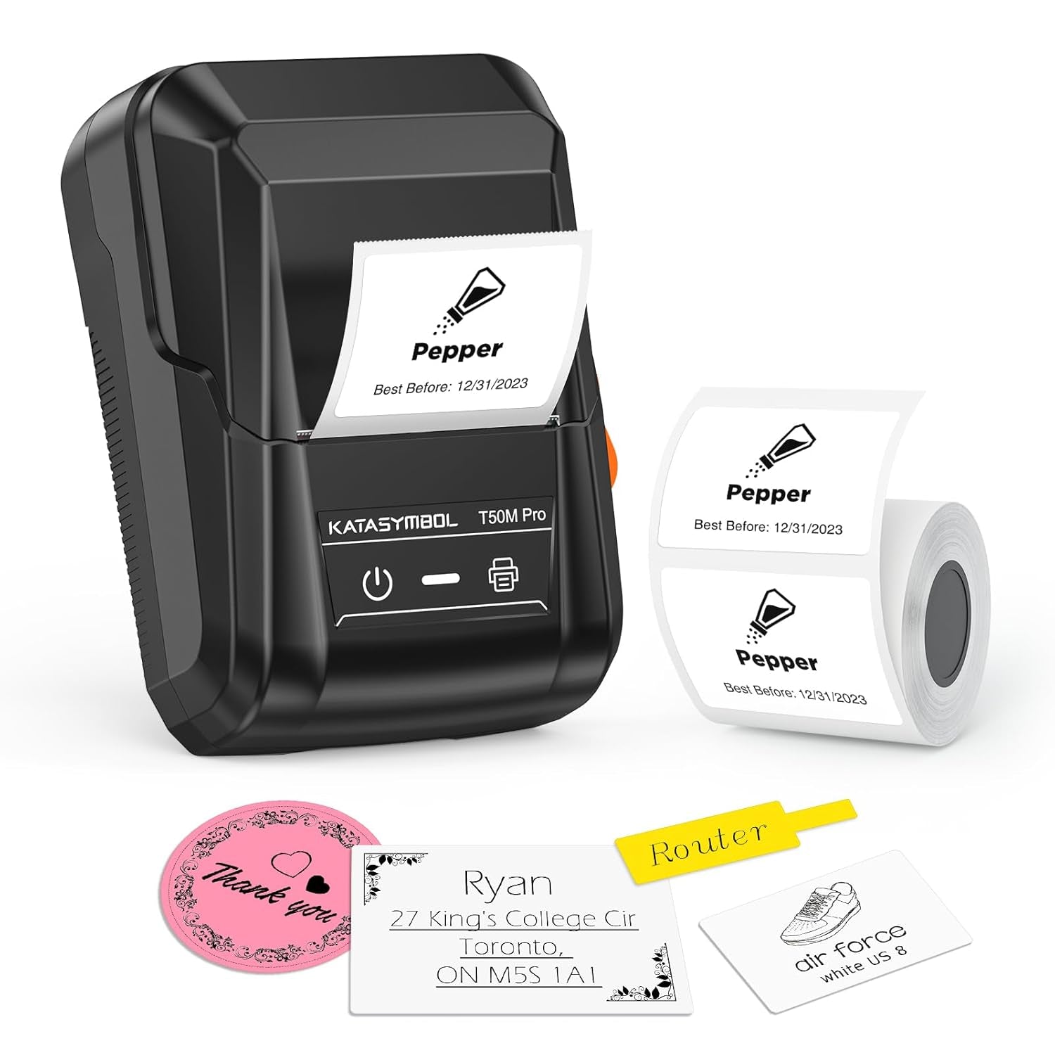 T50M Pro Bluetooth Label Maker Machine with Tape