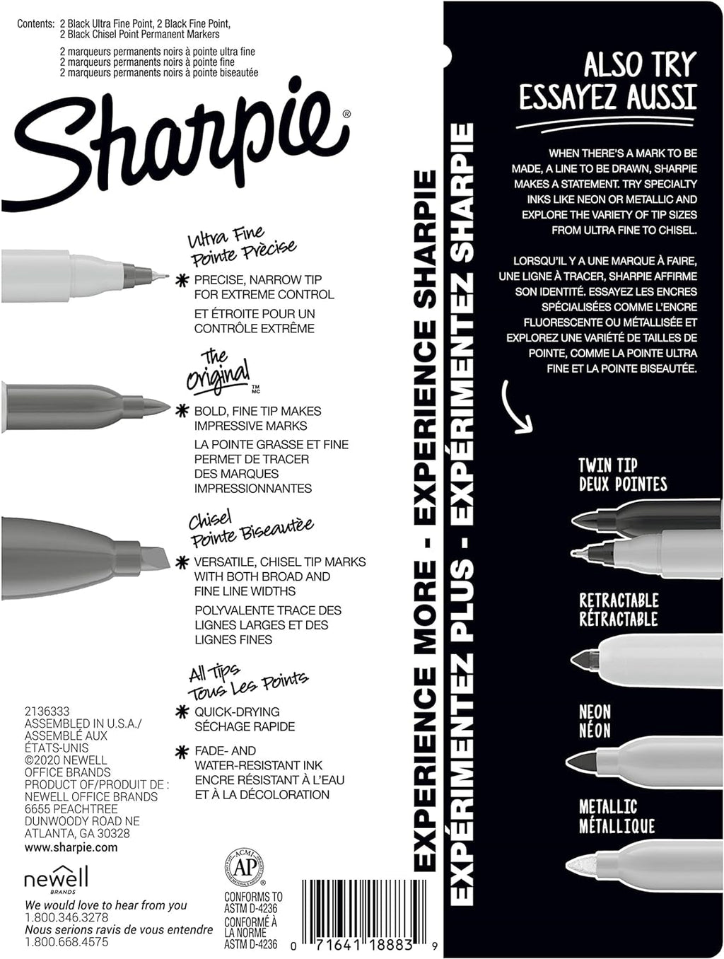 Ultra-fine 6-Pack of Permanent Markers