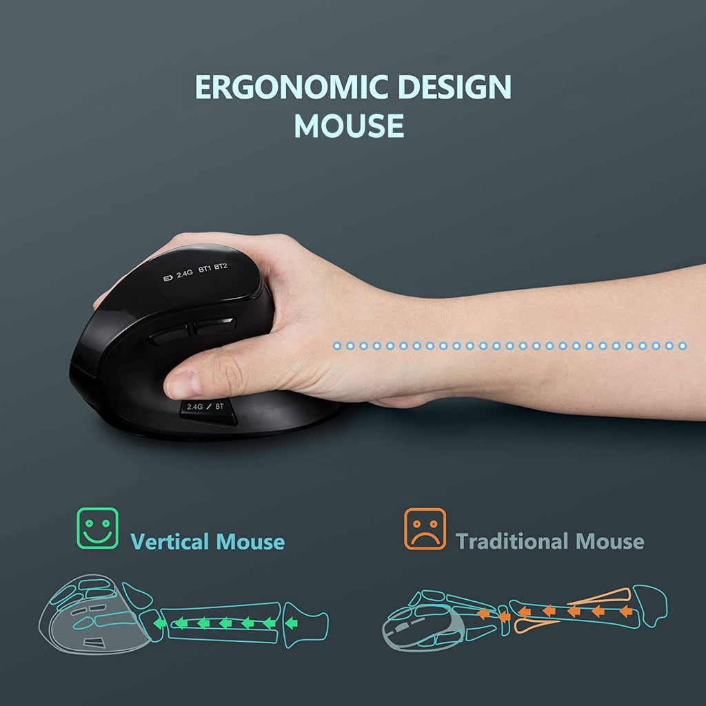 Rechargeable Ergonomic Wireless Vertical Mouse