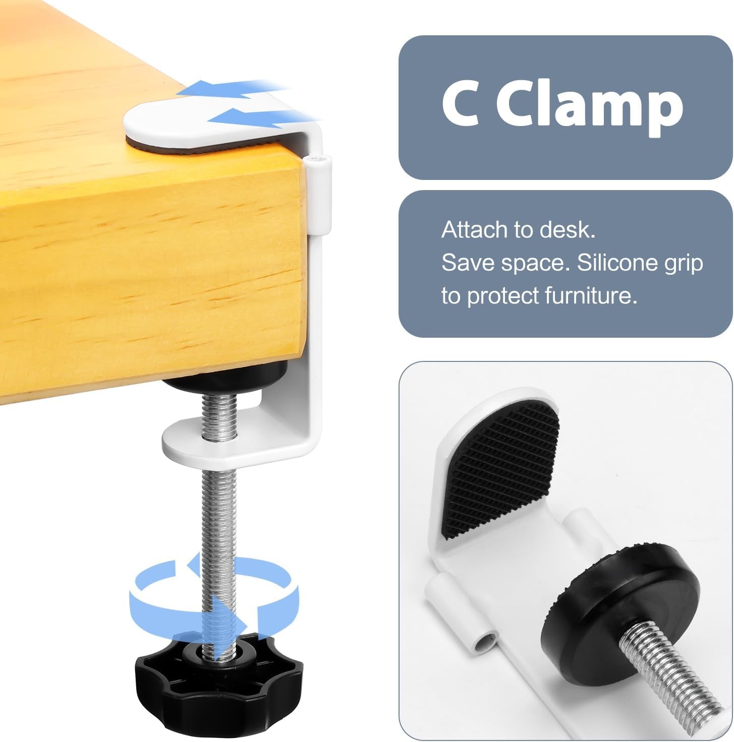 Desk Organizer with Clip, Pencil, Phone Holders & Beverage Storage