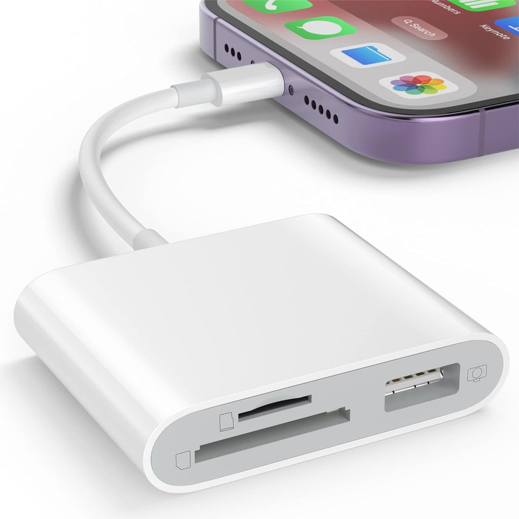 Plug & Play iPhone Memory Card Reader Hub