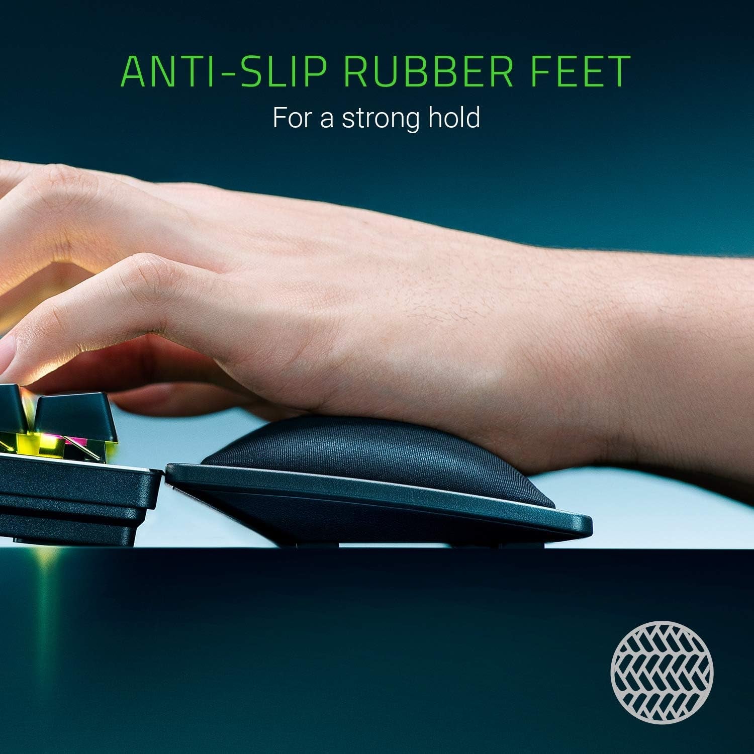 Ergonomic Wrist Rest w/Anti-Slip Pad w/Rubber Base