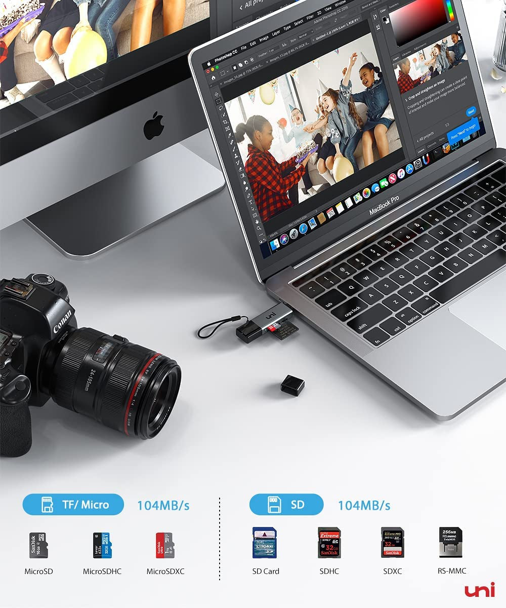 High-Speed SD Card Reader & USB C to Micro SD Card Hub