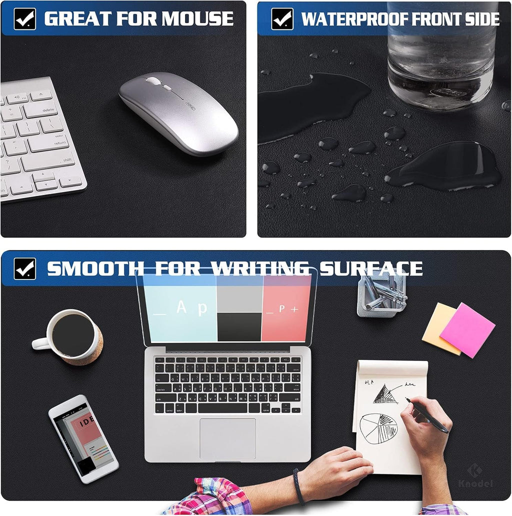 Non-Slip Leather & Suede Desk Mat
